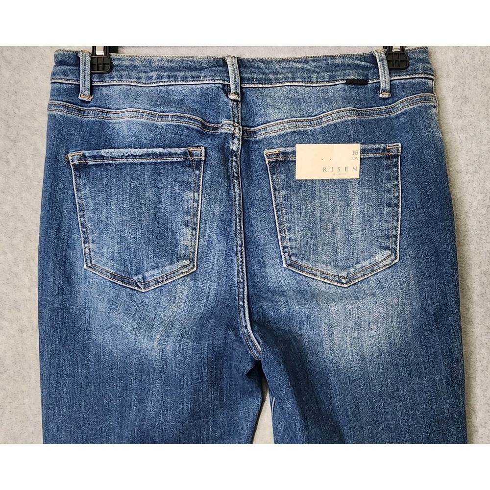 RISEN High Rise Relaxed Fit Skinny Jeans 28" Inseam Womens Size 15/32 NEW - Picture 8 of 12